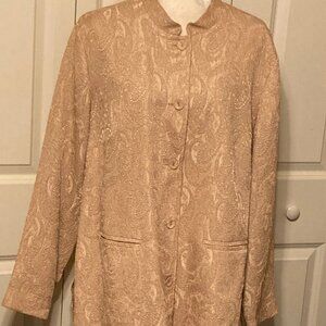 Classic Elements ~ Cream Nehru Jacket ~ Size 20 W